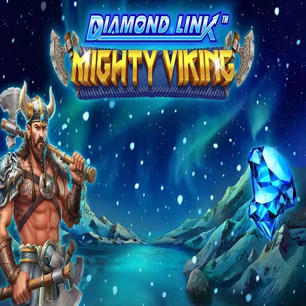 Diamond Link Mighty Viking slot logo by Greentube at Corgibet Casino